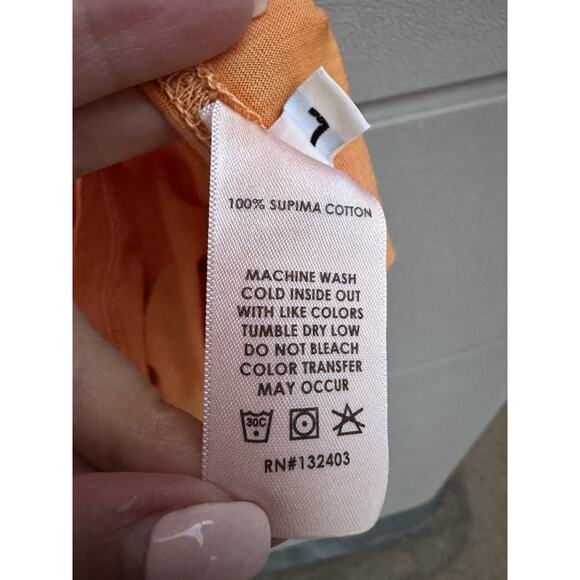 Cotton Citizen CLASSIC CREWNECK TEE vintage Sunset Orange Sz L Supima Cotton - Picture 8 of 10